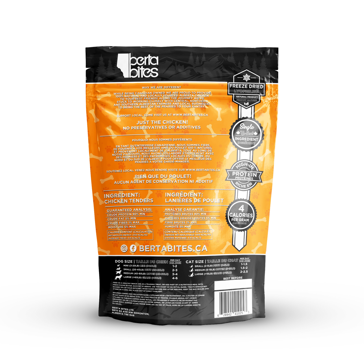 Freeze Dried Chicken Tender Bites - 125g