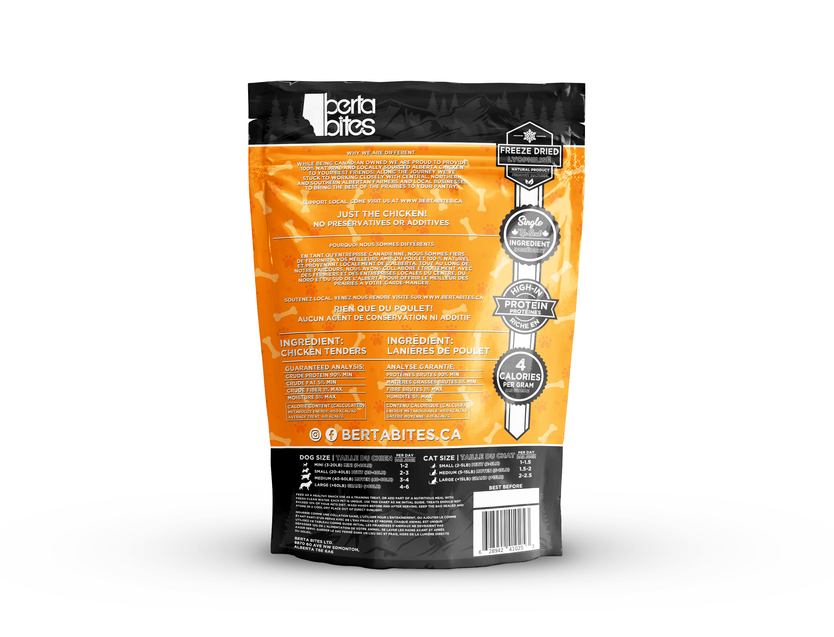 Freeze Dried Chicken Tender Bites - 125g