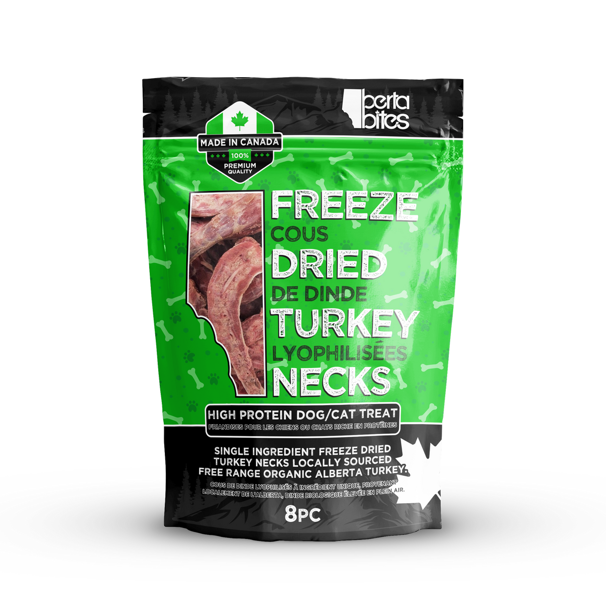 Freeze Dried Turkey Necks - 8PC