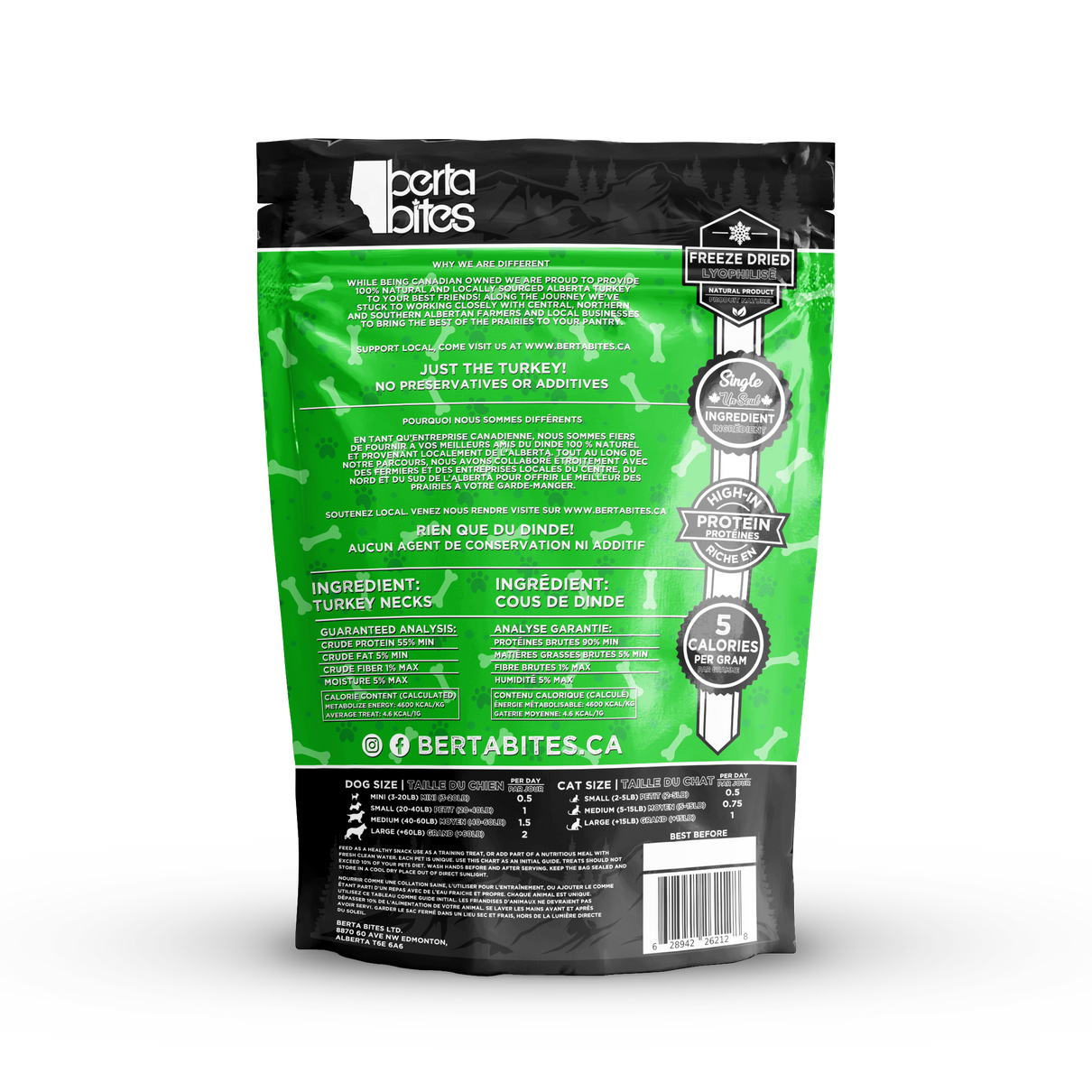 Freeze Dried Turkey Necks - 8PC